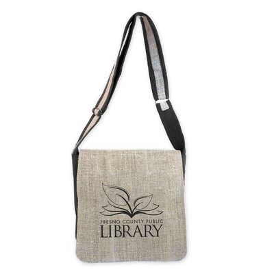 IBCN112 "Sunburst" Hemp/Cotton Messenger Bag